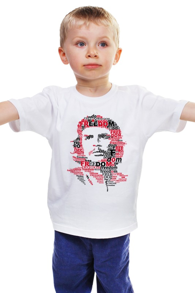 Заказать детскую футболку в Москве. Детская футболка классическая унисекс Чегевара, текстовый арт от Leichenwagen - готовые дизайны и нанесение принтов.