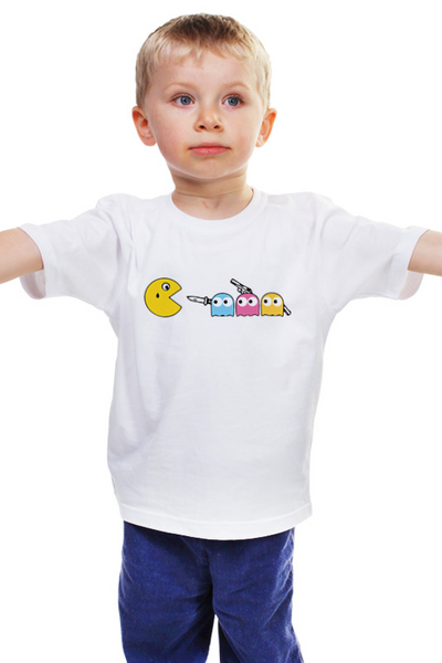 Заказать детскую футболку в Москве. Детская футболка классическая унисекс ПакМан от MariYang  - готовые дизайны и нанесение принтов.