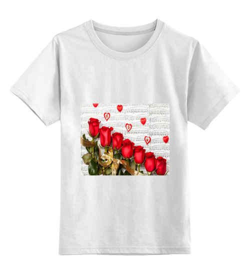 Заказать детскую футболку в Москве. Детская футболка классическая унисекс Цветы Розы от Тима Старк - готовые дизайны и нанесение принтов.