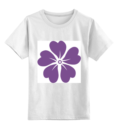 Заказать детскую футболку в Москве. Детская футболка классическая унисекс фиолетовая лилия от nikol - готовые дизайны и нанесение принтов.