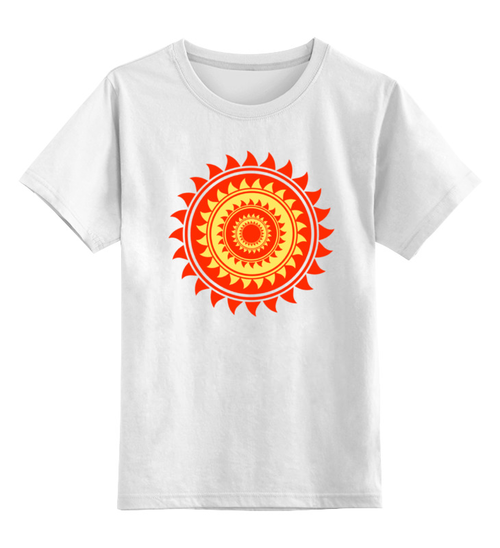 Заказать детскую футболку в Москве. Детская футболка классическая унисекс Солнце от gopotol - готовые дизайны и нанесение принтов.
