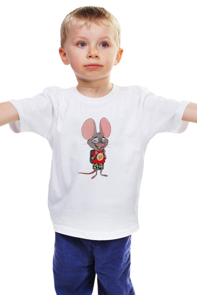 Заказать детскую футболку в Москве. Детская футболка классическая унисекс Мышонок от ПРИНТЫ ПЕЧАТЬ  - готовые дизайны и нанесение принтов.