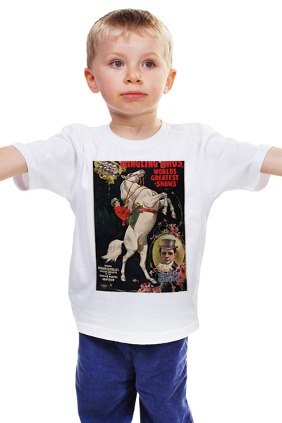 Заказать детскую футболку в Москве. Детская футболка классическая унисекс ретро плакат от CoolDesign - готовые дизайны и нанесение принтов.