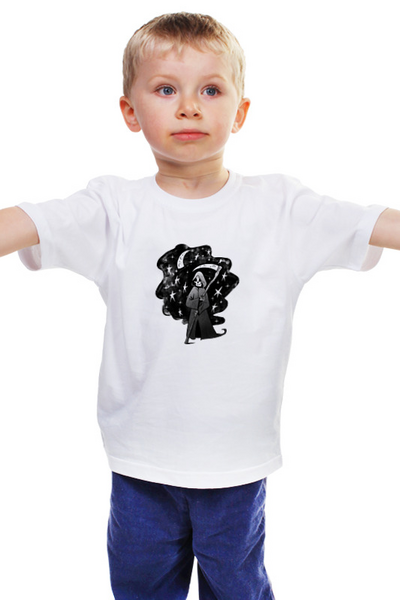 Заказать детскую футболку в Москве. Детская футболка классическая унисекс Смерть с косой от ПРИНТЫ ПЕЧАТЬ  - готовые дизайны и нанесение принтов.