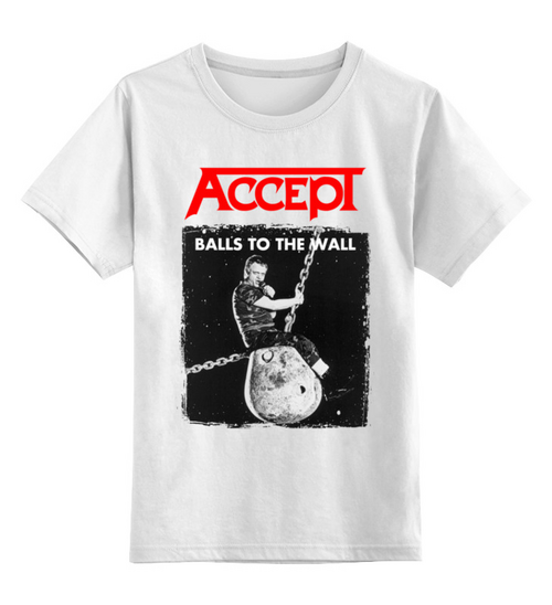 Заказать детскую футболку в Москве. Детская футболка классическая унисекс Accept от Leichenwagen - готовые дизайны и нанесение принтов.