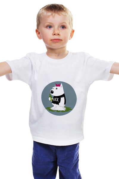 Заказать детскую футболку в Москве. Детская футболка классическая унисекс Bad Dog от alexey_cmyk - готовые дизайны и нанесение принтов.
