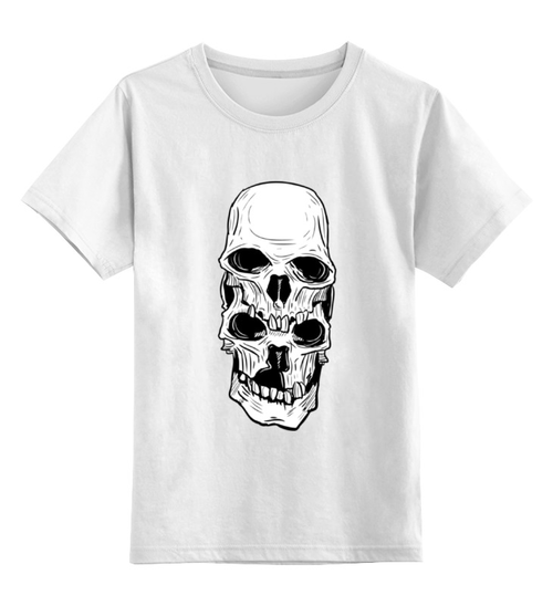 Заказать детскую футболку в Москве. Детская футболка классическая унисекс Skull от zen4@bk.ru - готовые дизайны и нанесение принтов.