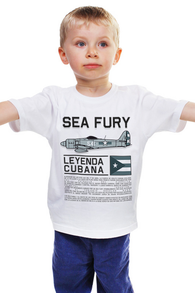 Заказать детскую футболку в Москве. Детская футболка классическая унисекс Sea Fury от Рустам Юсупов - готовые дизайны и нанесение принтов.