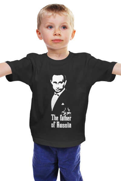 Заказать детскую футболку в Москве. Детская футболка классическая унисекс Владимир Путин от Антон Величко - готовые дизайны и нанесение принтов.
