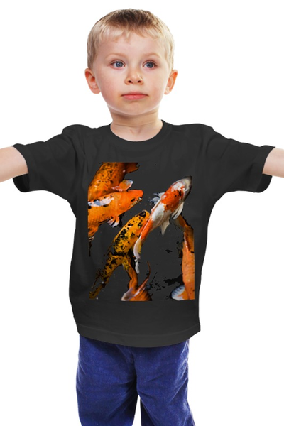 Заказать детскую футболку в Москве. Детская футболка классическая унисекс Карпы на удачу         от alinmak - готовые дизайны и нанесение принтов.