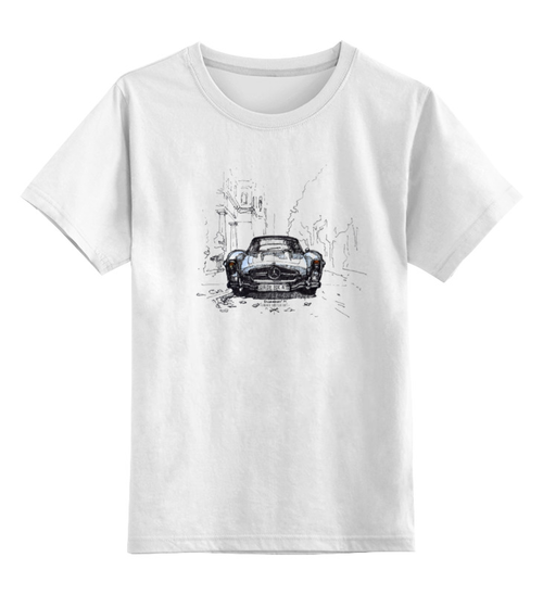 Заказать детскую футболку в Москве. Детская футболка классическая унисекс Mercedes-Benz 300SL от miks - готовые дизайны и нанесение принтов.