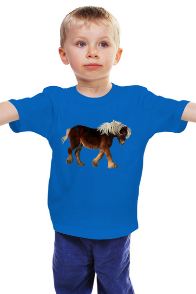 Заказать детскую футболку в Москве. Детская футболка классическая унисекс Лошадка от BAD OWL - готовые дизайны и нанесение принтов.