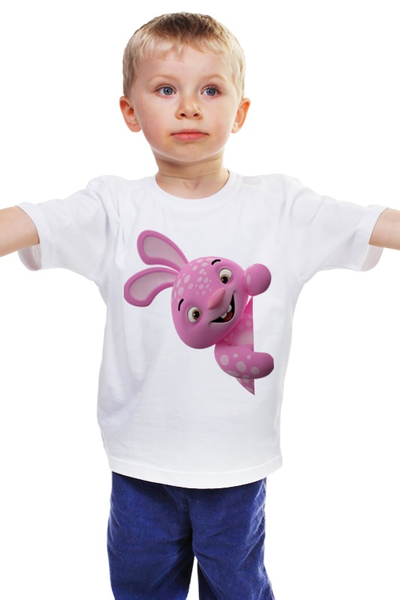 Заказать детскую футболку в Москве. Детская футболка классическая унисекс Зайчик от Violet - готовые дизайны и нанесение принтов.