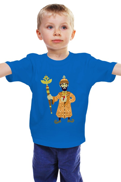 Заказать детскую футболку в Москве. Детская футболка классическая унисекс Просто Царь от Leichenwagen - готовые дизайны и нанесение принтов.