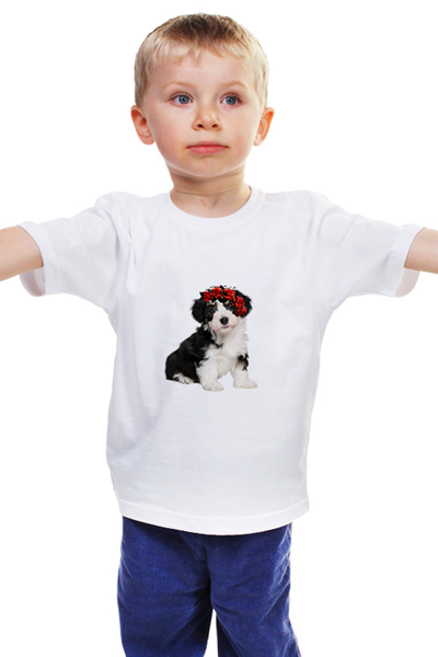 Заказать детскую футболку в Москве. Детская футболка классическая унисекс Щенок от THE_NISE  - готовые дизайны и нанесение принтов.