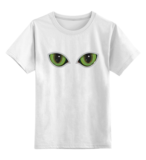 Заказать детскую футболку в Москве. Детская футболка классическая унисекс Глаза кота сквозь смотрят от PolinaPo - готовые дизайны и нанесение принтов.