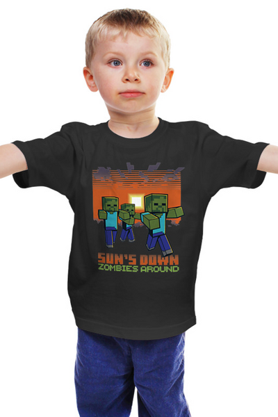 Заказать детскую футболку в Москве. Детская футболка классическая унисекс Зомби от PrintGamer  - готовые дизайны и нанесение принтов.