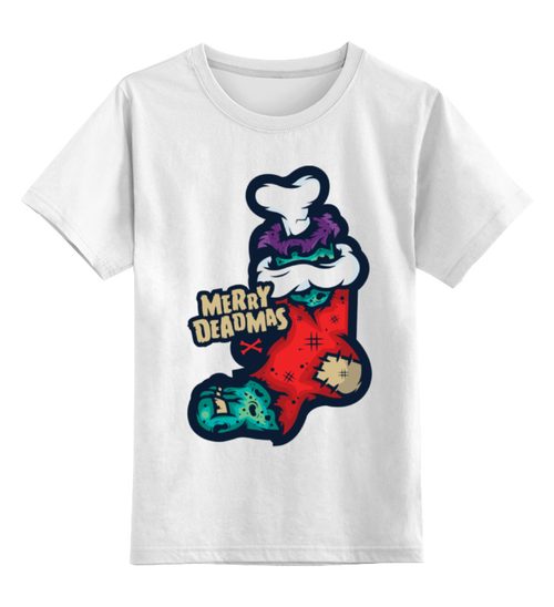 Заказать детскую футболку в Москве. Детская футболка классическая унисекс Merry Deadmas  от iZOMBIE - готовые дизайны и нанесение принтов.