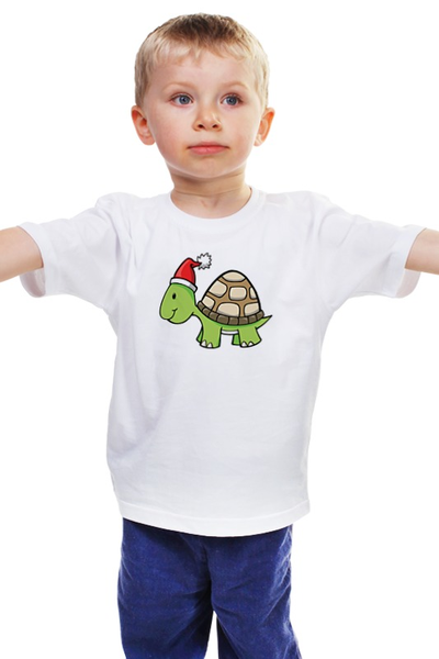 Заказать детскую футболку в Москве. Детская футболка классическая унисекс Новогодняя Черепаха от nadegda - готовые дизайны и нанесение принтов.