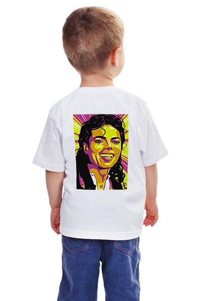 Заказать детскую футболку в Москве. Детская футболка классическая унисекс Майкл Джексон от Виктор Гришин - готовые дизайны и нанесение принтов.