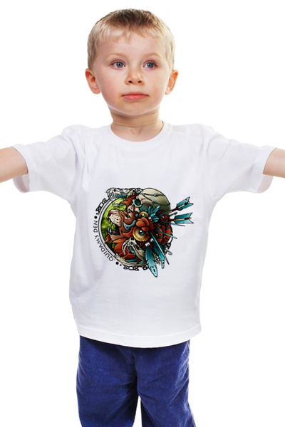 Заказать детскую футболку в Москве. Детская футболка классическая унисекс Лев-воитель от Анастасия Авина - готовые дизайны и нанесение принтов.