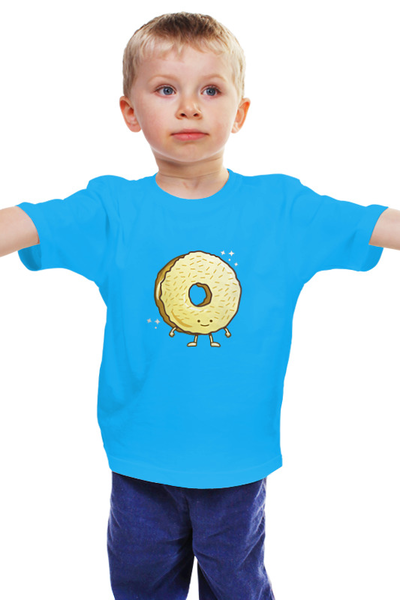 Заказать детскую футболку в Москве. Детская футболка классическая унисекс Пончик (Donut) от coolmag - готовые дизайны и нанесение принтов.