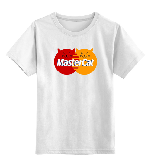 Заказать детскую футболку в Москве. Детская футболка классическая унисекс Master cat  от ПРИНТЫ ПЕЧАТЬ  - готовые дизайны и нанесение принтов.