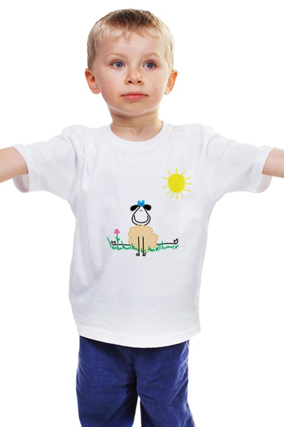 Заказать детскую футболку в Москве. Детская футболка классическая унисекс овечка от Karina Radomskaya - готовые дизайны и нанесение принтов.