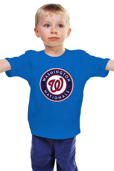 Заказать детскую футболку в Москве. Детская футболка классическая унисекс Washington Nationals от dobryidesign - готовые дизайны и нанесение принтов.