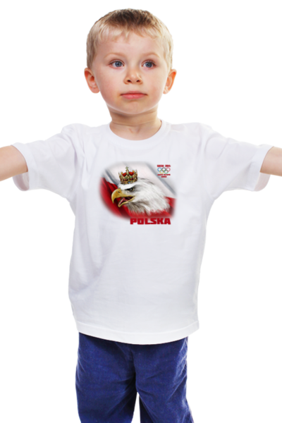 Заказать детскую футболку в Москве. Детская футболка классическая унисекс Polska от Novikov Pro - готовые дизайны и нанесение принтов.