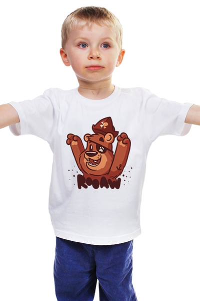 Заказать детскую футболку в Москве. Детская футболка классическая унисекс Мишка Пират от fanart - готовые дизайны и нанесение принтов.
