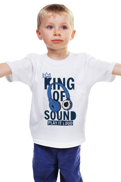 Заказать детскую футболку в Москве. Детская футболка классическая унисекс King of sound от fairpoker@mail.ru - готовые дизайны и нанесение принтов.