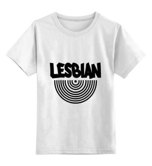 Заказать детскую футболку в Москве. Детская футболка классическая унисекс Lesbian (BLACK) от ZakonVash - готовые дизайны и нанесение принтов.
