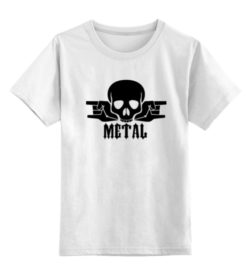 Заказать детскую футболку в Москве. Детская футболка классическая унисекс Metal от gopotol - готовые дизайны и нанесение принтов.