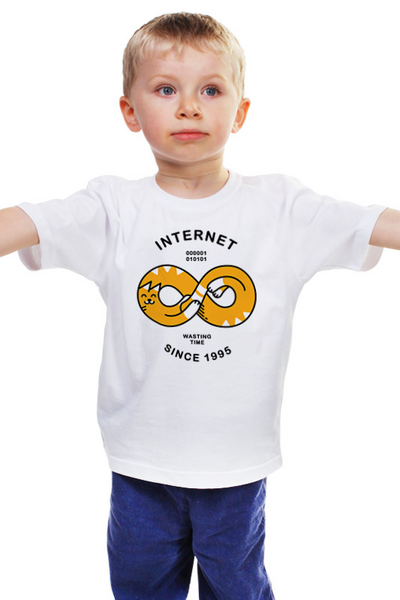 Заказать детскую футболку в Москве. Детская футболка классическая унисекс Интернет от geekbox - готовые дизайны и нанесение принтов.