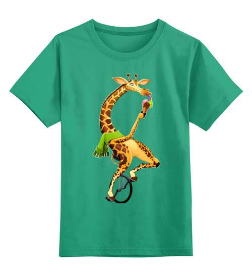 Заказать детскую футболку в Москве. Детская футболка классическая унисекс Забавный жираф от svetlanas - готовые дизайны и нанесение принтов.