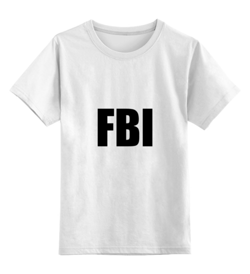 Заказать детскую футболку в Москве. Детская футболка классическая унисекс FBI фбр от londerbeg - готовые дизайны и нанесение принтов.