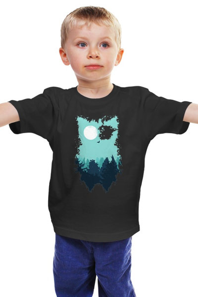 Заказать детскую футболку в Москве. Детская футболка классическая унисекс Сова (абстракция) от printik - готовые дизайны и нанесение принтов.