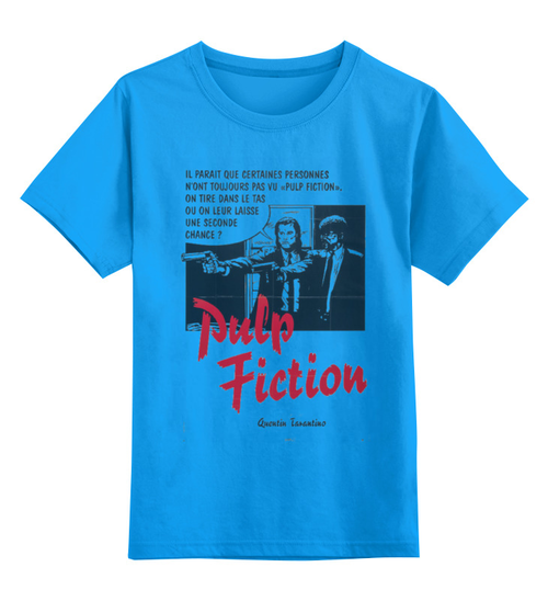 Заказать детскую футболку в Москве. Детская футболка классическая унисекс Pulp Fiction от KinoArt - готовые дизайны и нанесение принтов.