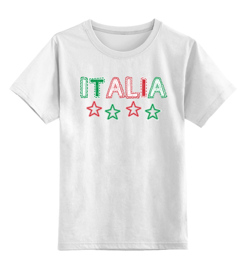 Заказать детскую футболку в Москве. Детская футболка классическая унисекс Италия от printik - готовые дизайны и нанесение принтов.
