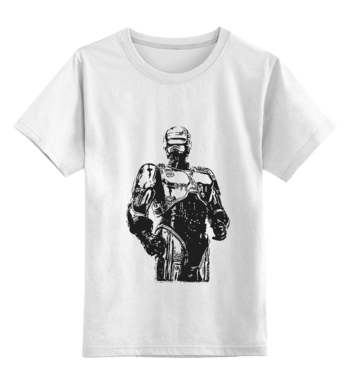 Заказать детскую футболку в Москве. Детская футболка классическая унисекс Robocop (Робокоп) от Andrew Zaycev - готовые дизайны и нанесение принтов.