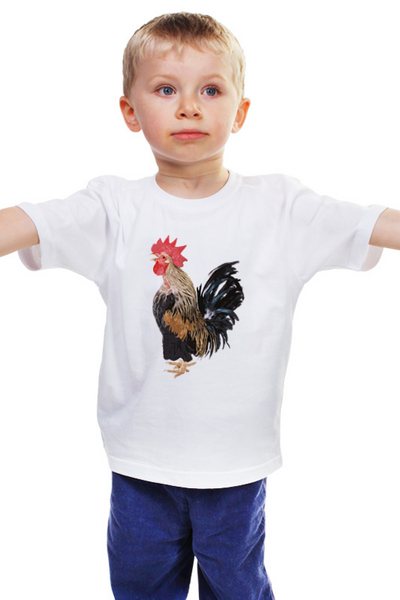 Заказать детскую футболку в Москве. Детская футболка классическая унисекс Петушок от BAD OWL - готовые дизайны и нанесение принтов.