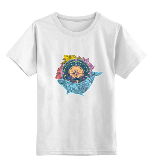 Заказать детскую футболку в Москве. Детская футболка классическая унисекс Компас от THE_NISE  - готовые дизайны и нанесение принтов.