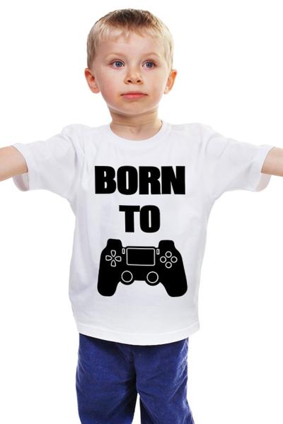 Заказать детскую футболку в Москве. Детская футболка классическая унисекс Рожден Играть от fanart - готовые дизайны и нанесение принтов.