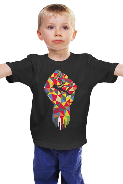 Заказать детскую футболку в Москве. Детская футболка классическая унисекс Кулак (Революция) от coolmag - готовые дизайны и нанесение принтов.