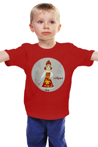 Заказать детскую футболку в Москве. Детская футболка классическая унисекс Масленица от mrs-snit@yandex.ru - готовые дизайны и нанесение принтов.