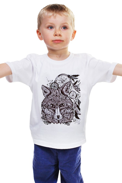 Заказать детскую футболку в Москве. Детская футболка классическая унисекс Лис - ловец снов от alisaliddel48 - готовые дизайны и нанесение принтов.