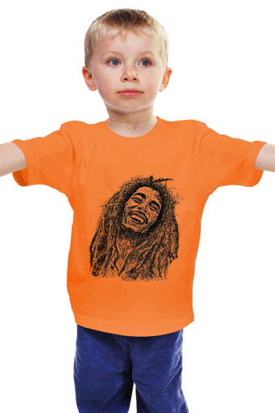 Заказать детскую футболку в Москве. Детская футболка классическая унисекс Боб Марли от Дана Столыпина - готовые дизайны и нанесение принтов.