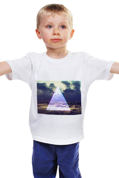 Заказать детскую футболку в Москве. Детская футболка классическая унисекс Треугольник от Миша Мишин - готовые дизайны и нанесение принтов.