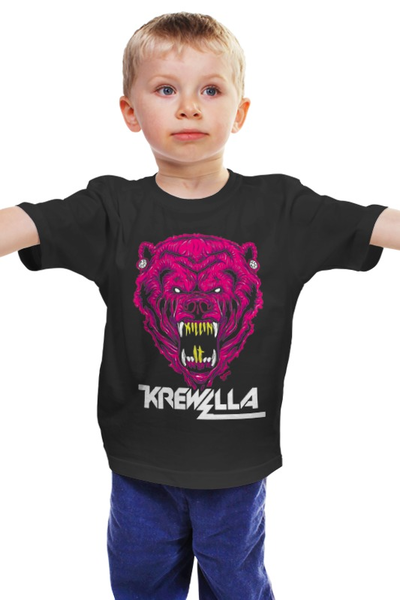 Заказать детскую футболку в Москве. Детская футболка классическая унисекс Krewella от Leichenwagen - готовые дизайны и нанесение принтов.